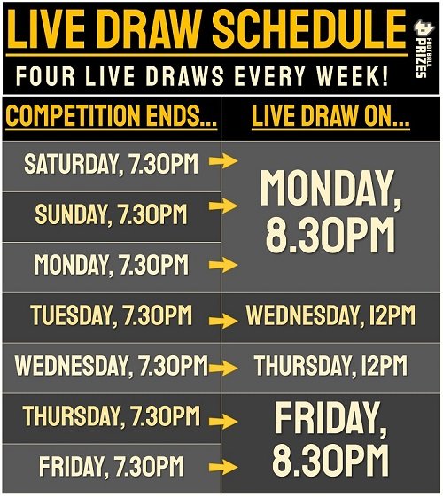 FP Live Draw Schedule
