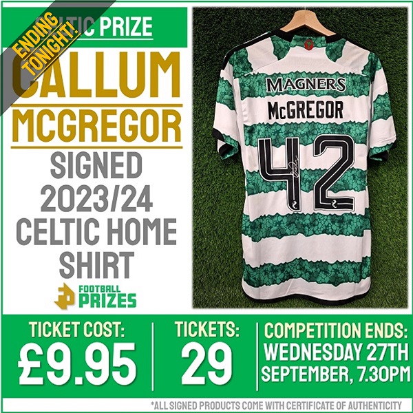 Stadium Signings - Callum McGregor signed 22/23 Celtic shirt