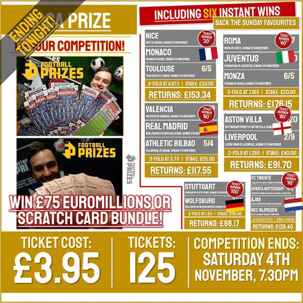 12HOUR Competition! Win £75 Euromillions or Scratch Card Bundle (Plus