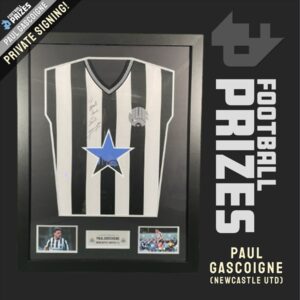 GAZZA Newcastle United 1985 86 Shirt FRAMED