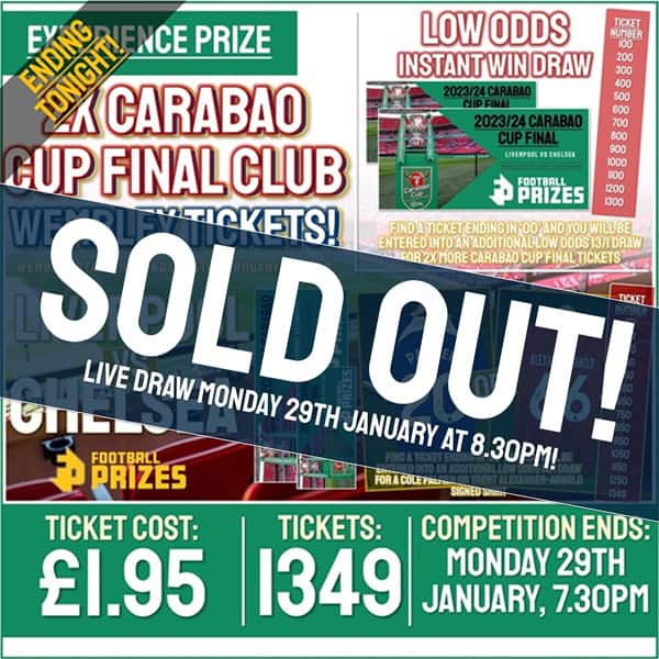 CARABAO CUP FINAL COMPETITION! 2x Premium Club Wembley Tickets to