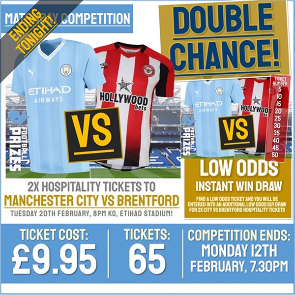 Man City vs Brentford double chance
