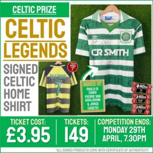 FP149 Triple signed with Di Canio Celtic Shirt