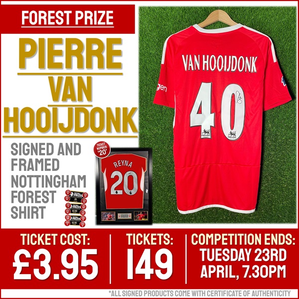 Forest Competion! Pierre van Hooijdonk signed Nottingham Forest Shirt! (Plus THIRTEEN Instant Win Prizes!)