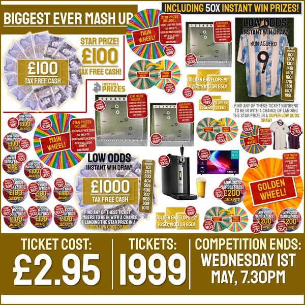 BIGGEST EVER Football Prizes Mash Up Competition! Win £250 Tax Free Cash (Including 44x Instant Wins Feat. Wheel Spins, The Drop, Marble Runs & More!)