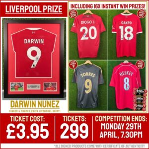FP299 Darwin Nunez Signed Liverpool Shirt