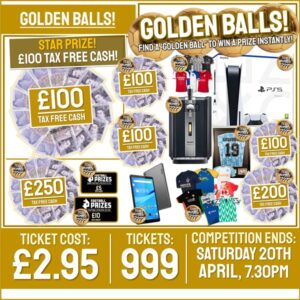 FP999 Golden Balls Mystery Ticket Numbers NEW