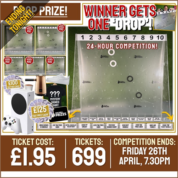 24hr Competition! Win a token on ‘The Drop’! (Including FIVE Instant Win Prizes!)