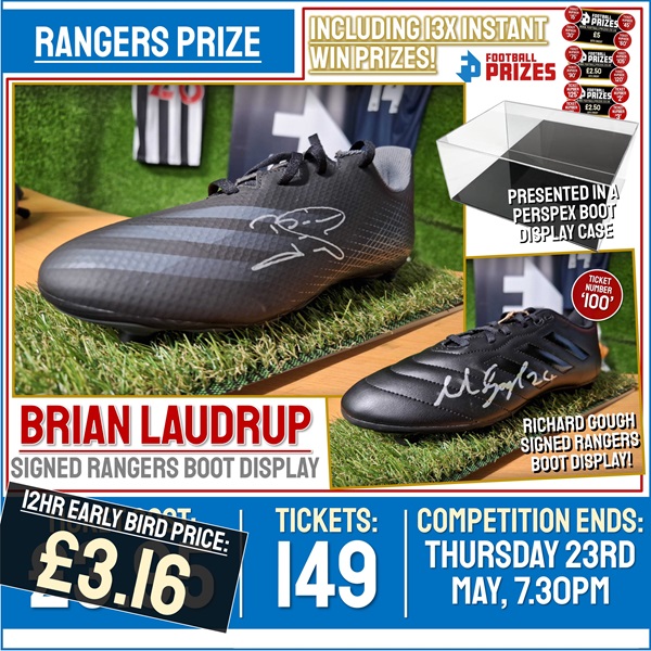 Rangers Competition! Brian Laudrup signed & framed boot! (Plus THIRTEEN Instant Win Prizes!)