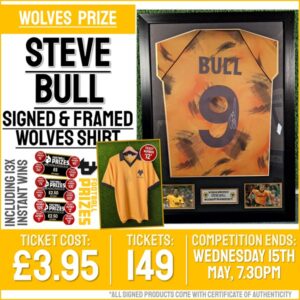 FP149 Steve Bull Signed Wolves Shirt