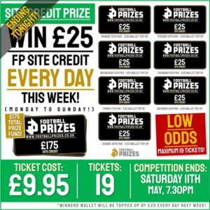 FP19 Win £25 Every Day Next Week et