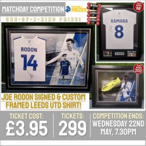 FP299 Joe Rodon SIgned Leeds utd Shirt Display LED