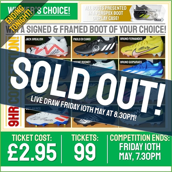Winners Choice Signed Boot Displaus
