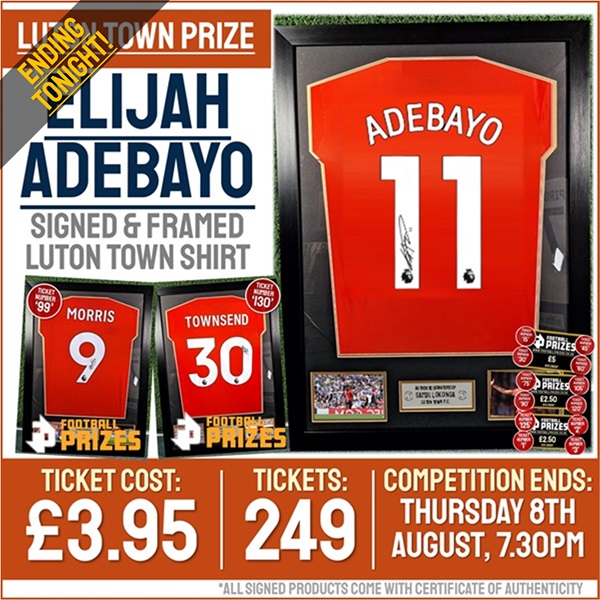 Adebayo Signed Luton Shirt