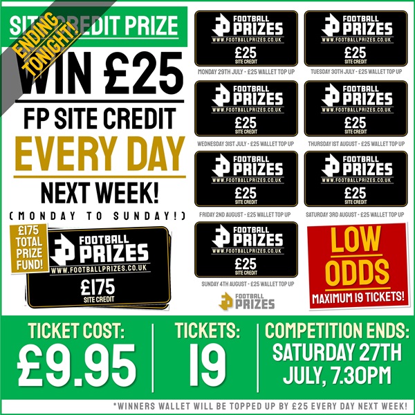 12-HOUR Competition! Win £25 FP Site Credit Every Day Next Week! (£175 Credit in Total!)