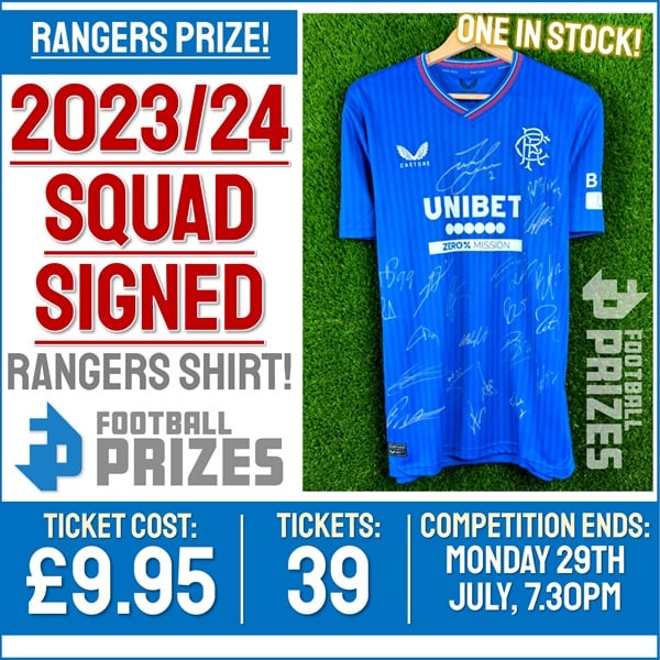 Rangers Competition! Rangers 2022/23 Squad signed Home Shirt!