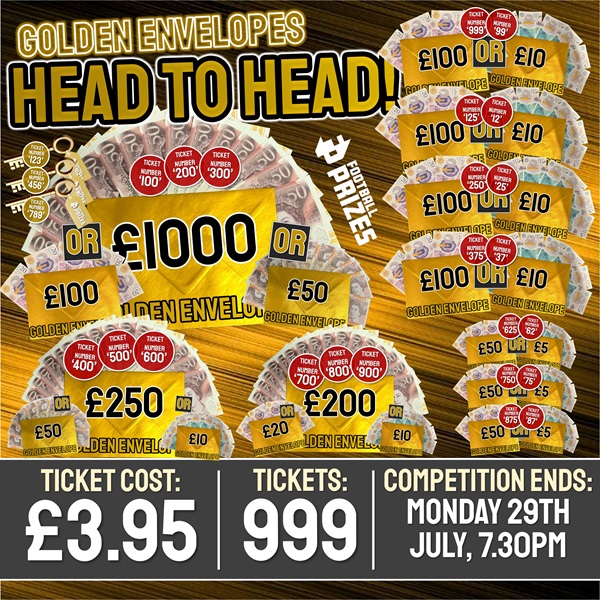 Debut Competition! Head-to-head! Win up to £1000 Tax Free cash in a head-to-head battle!