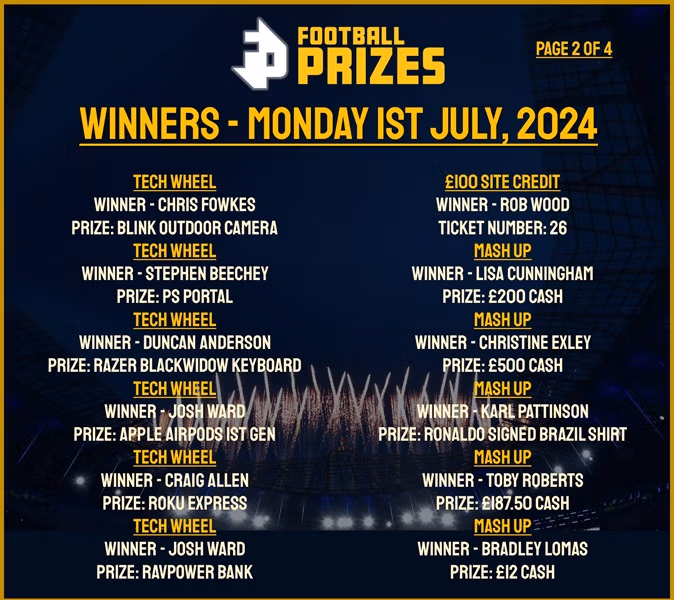 MONDAY 1ST JULY 2