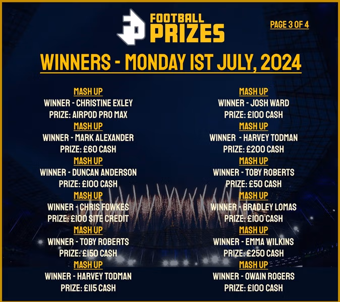 MONDAY 1ST JULY 3