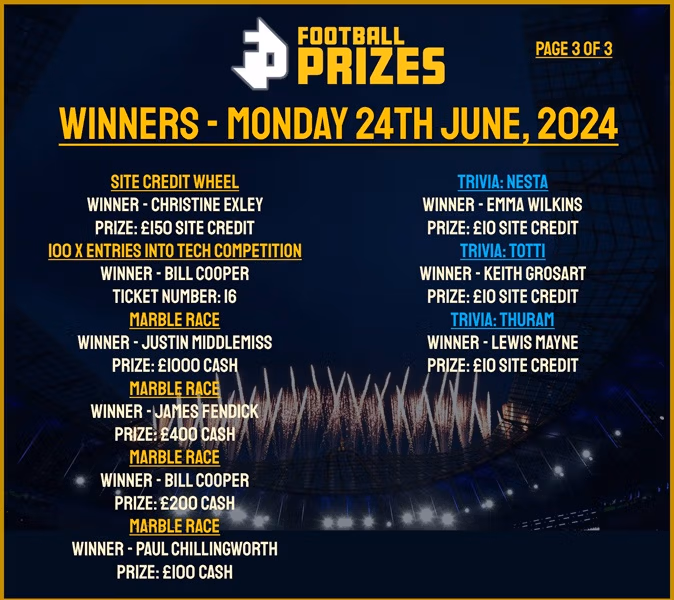 Monday 24th June 3