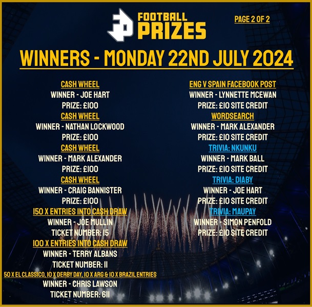 Monday 22nd July 2