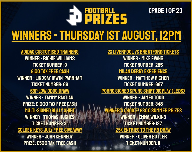 Thursday 1st August