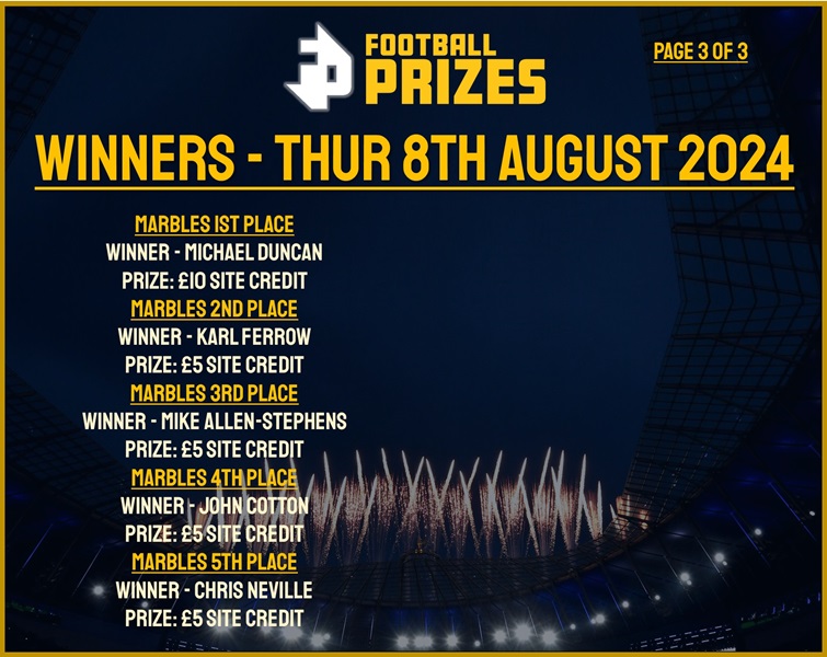 Thursday 8th August 3