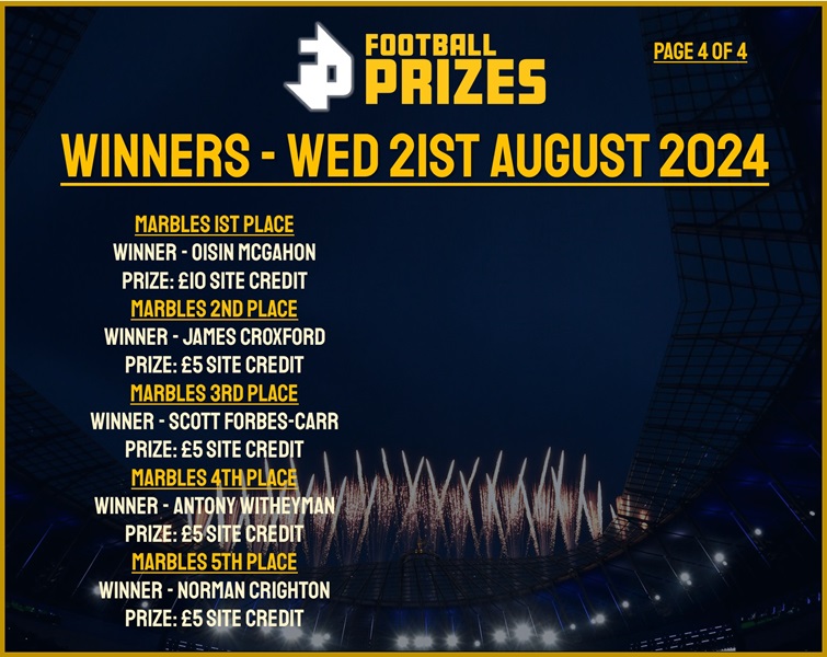 Wednesday 21st August 4