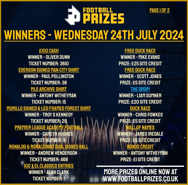 Wednesday 24th July