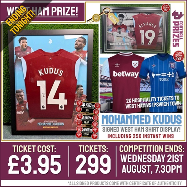 West Ham Prize Online Now
