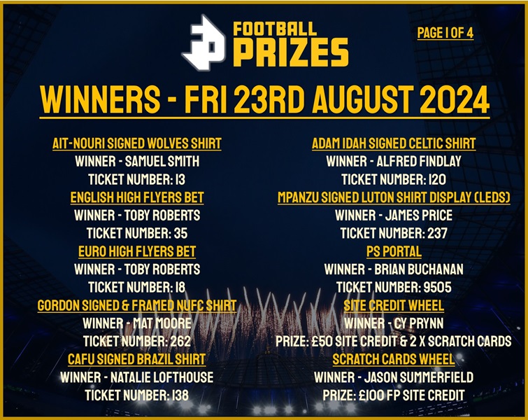 Friday 23rd August 1