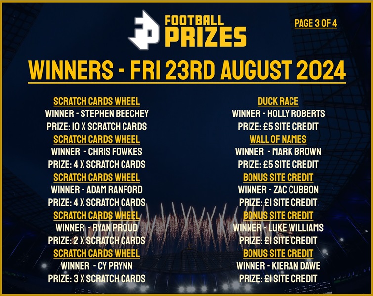 Friday 23rd August 3