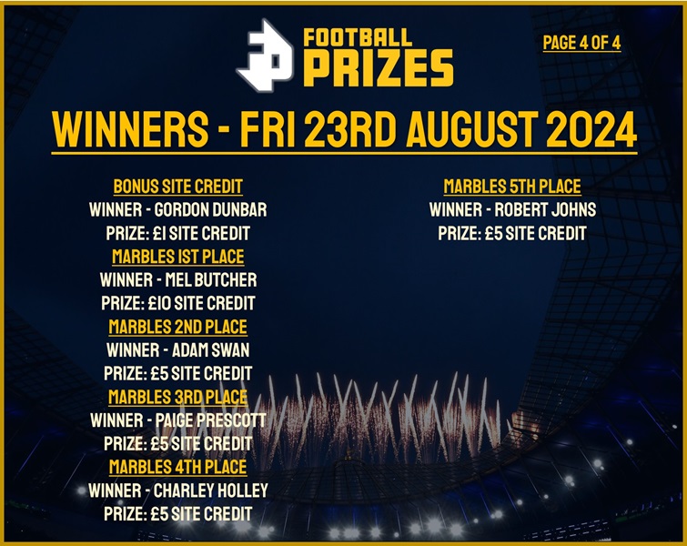 Friday 23rd August 4