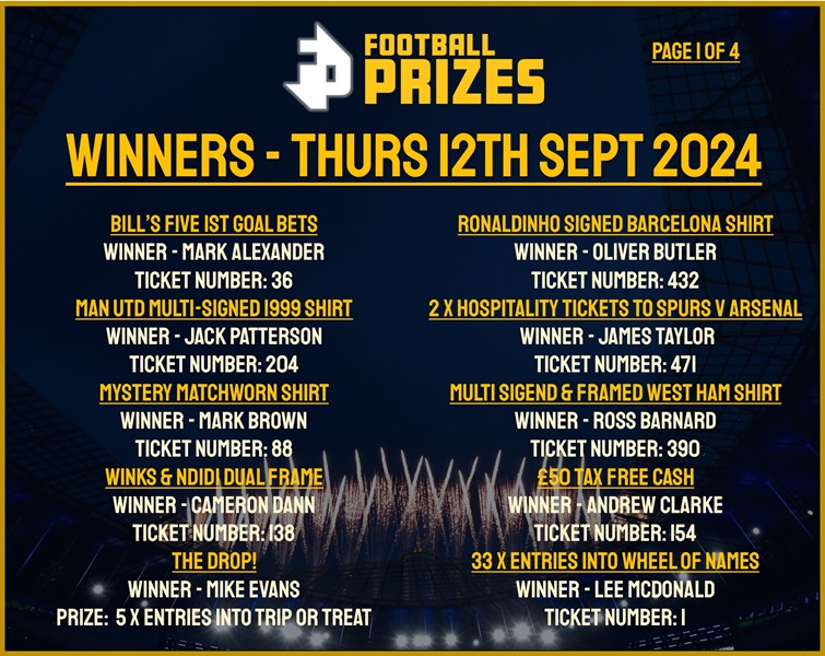 Thursday 12th September 1