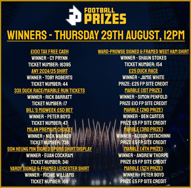 Thursday 29th August