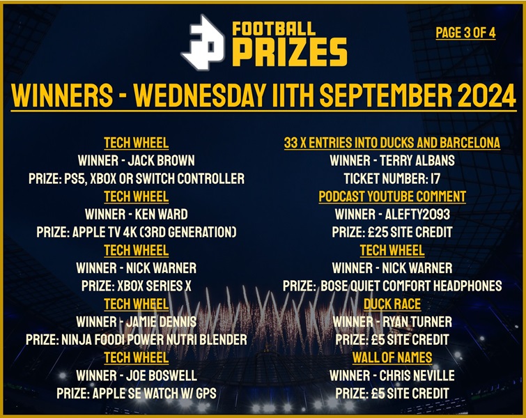 Wednesday 11th September 3