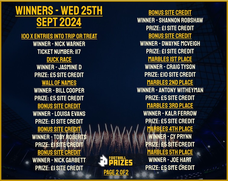 Wednesday 25th September 2