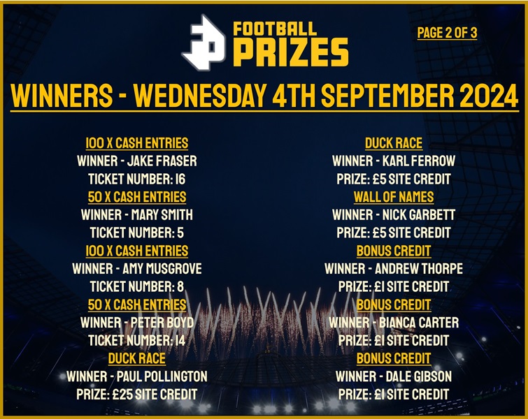 Wednesday 4th September 2