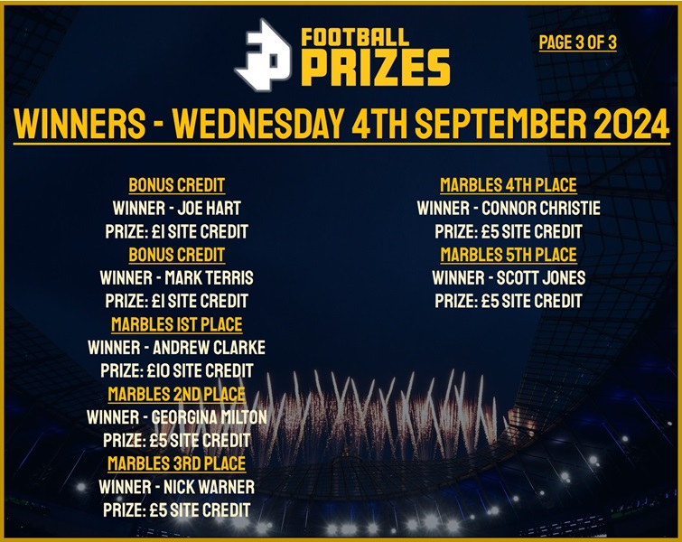 Wednesday 4th September 3