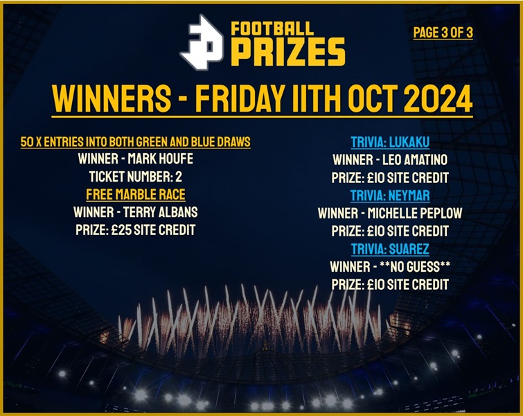 Friday 11th October 3