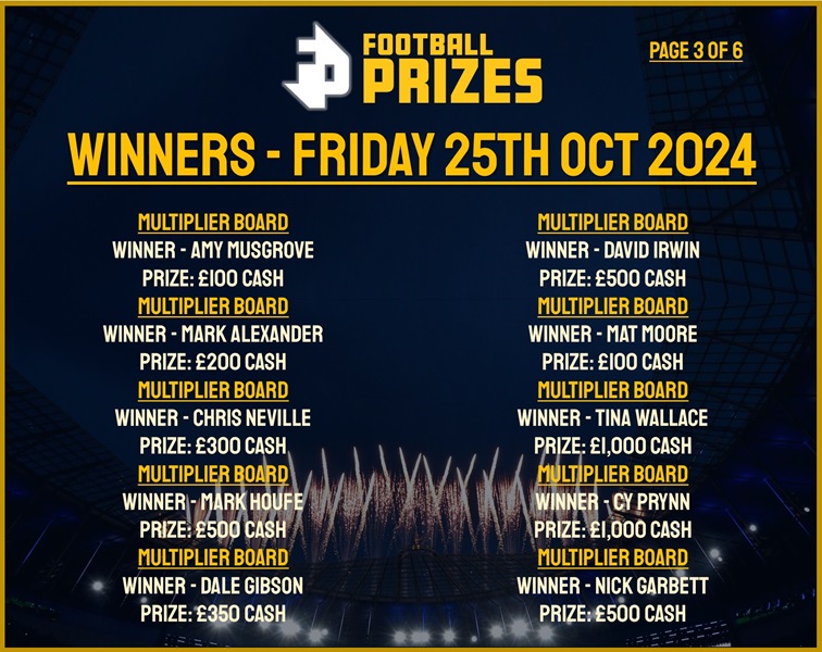 Friday 25th October 3