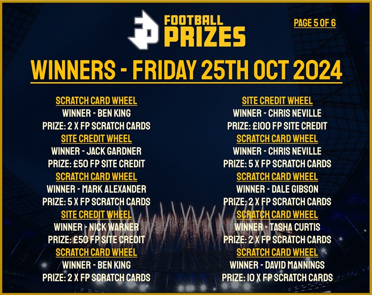Friday 25th October 5