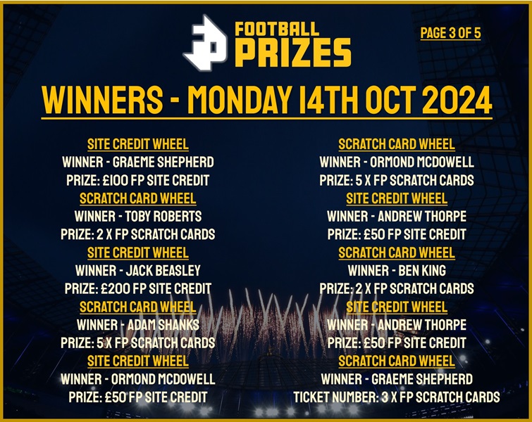 Monday 14th October 3