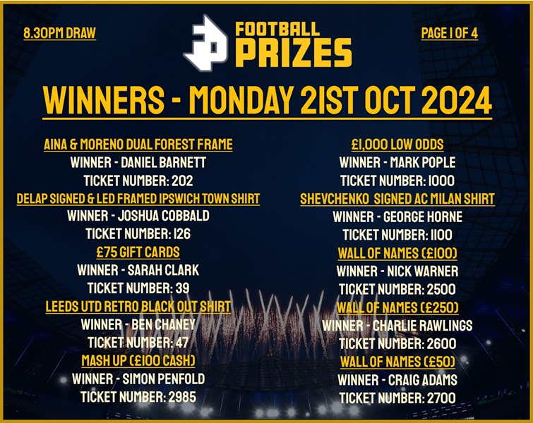Monday 21st October EVENING 1
