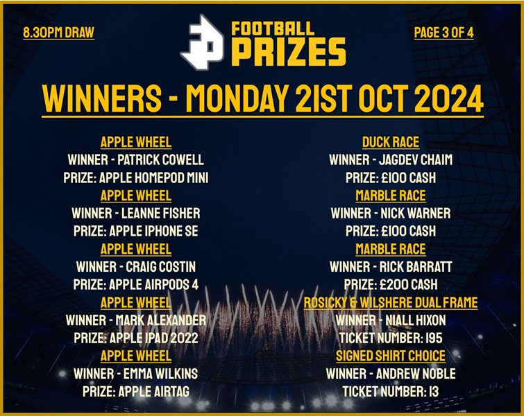Monday 21st October EVENING 3
