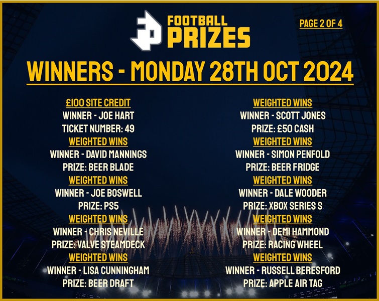 Monday 28th Oct 2