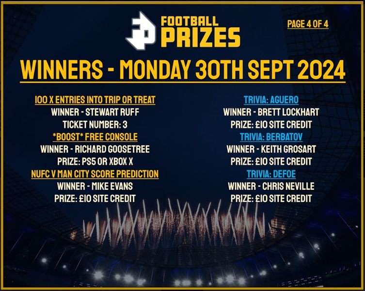Monday 30th September 4