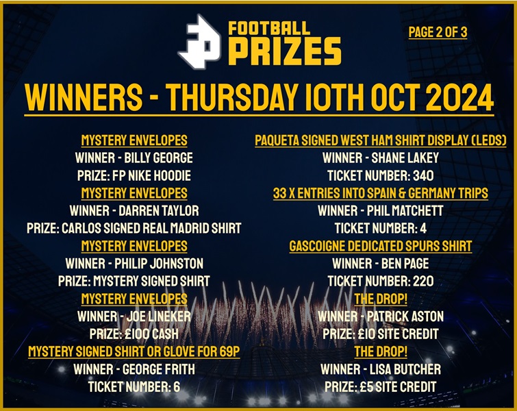 Thursday 10th October 2