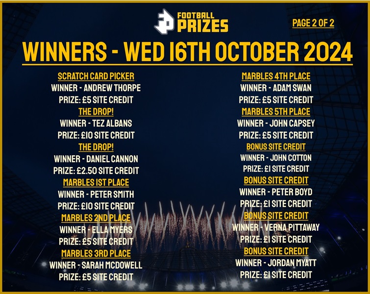 Wednesday 16th October 2
