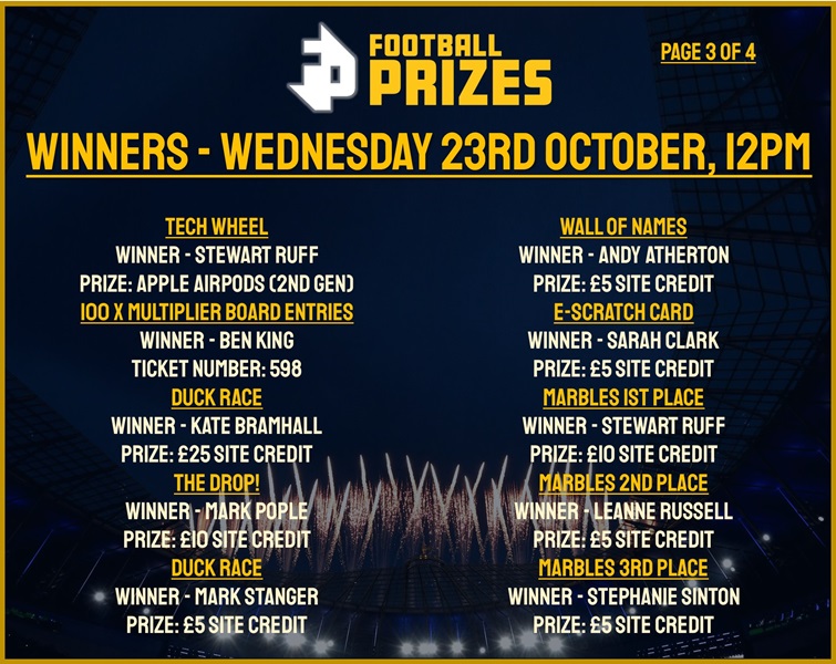 Wednesday 23rd October 3